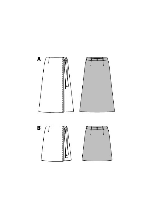 Pattern Mini A-line skirt with a scent (Burda 2/2015, pattern number 6733 B)