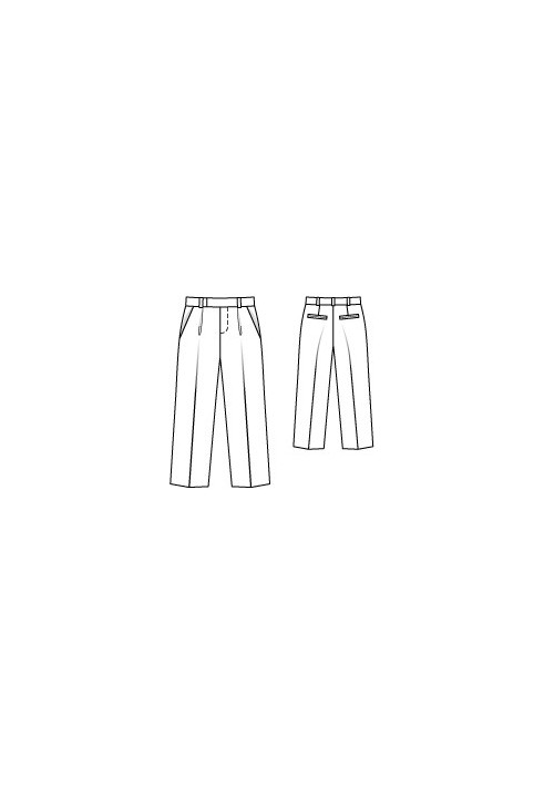 Pattern Pants of classic gabardine cut (Burda 2/2011, pattern number 148)