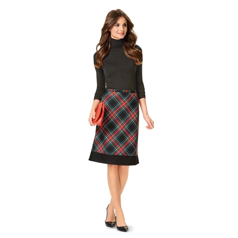 Pattern A-line skirt with a...