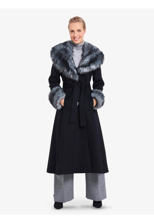 Pattern Half coat with shawl fur collar (Burda 2/2018, pattern number 6387 B)