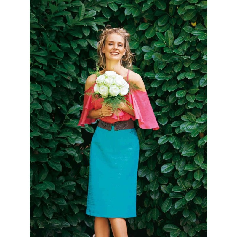 Pattern Silk skirt with...