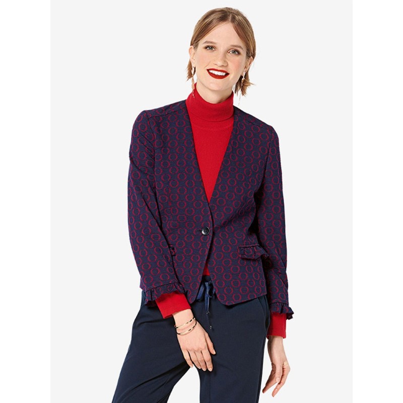 Pattern Slim-fit jacket...