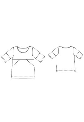 Pattern Straight-cut pullover (Burda 2/2016, pattern number 132 A)