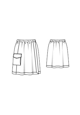 Pattern Skirt with a scent effect (Burda 6/2015, pattern number 108 C)