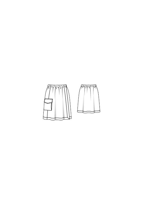 Pattern Skirt with a scent effect (Burda 6/2015, pattern number 108 C)