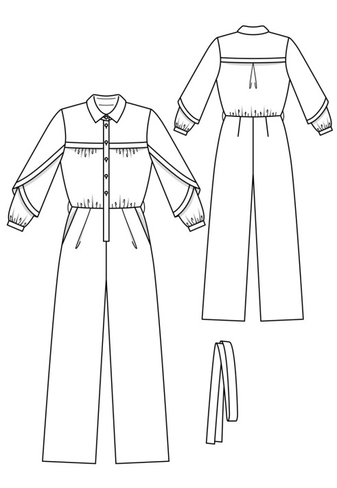 Pattern Overalls with double sleeves (Burda 4/2018, pattern number 106 A)