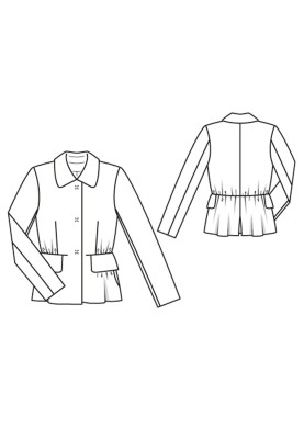 Pattern Jacket with basque (Burda 10/2015, pattern number 114 A)