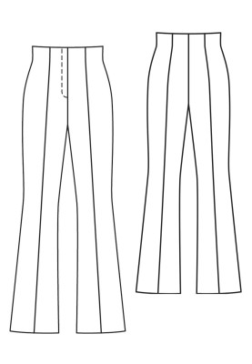 Pattern Pants with a high waist (Burda 11/2015, pattern number 107 V)