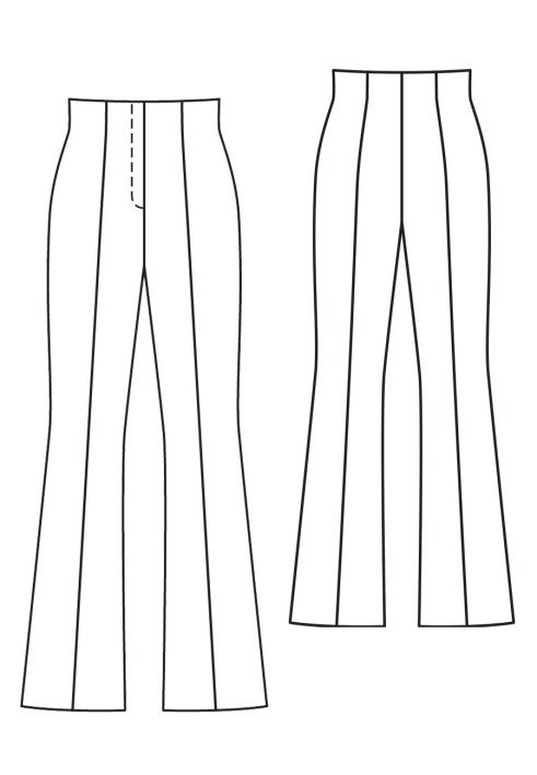 Pattern Pants with a high waist (Burda 11/2015, pattern number 107 V)