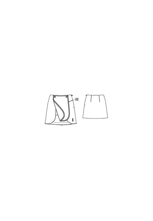 Pattern Mini skirt with removable detail (Burda 2/2016, pattern number 120 A)