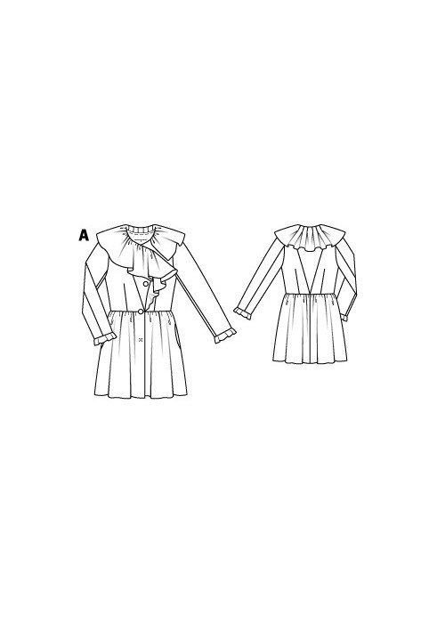 Pattern Coat cut off at the waist (Burda 5/2015, pattern number 101 A)