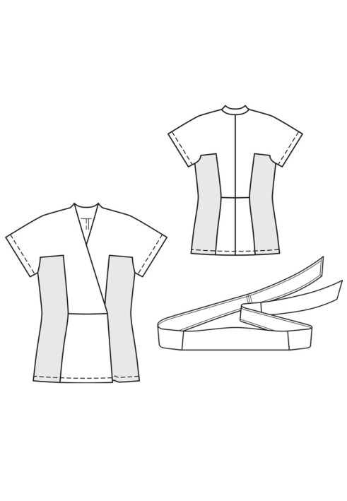 Pattern Blouse and belt (Burda 10/2015, pattern number 117 A)