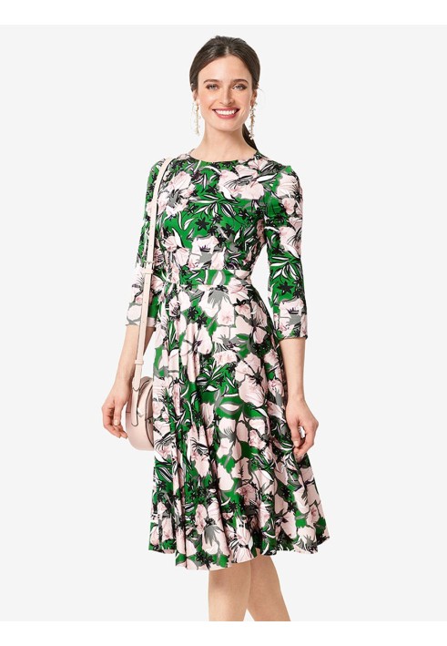 Pattern A cut-away dress with a flared skirt (Burda 2/2019, pattern number 6297 A)