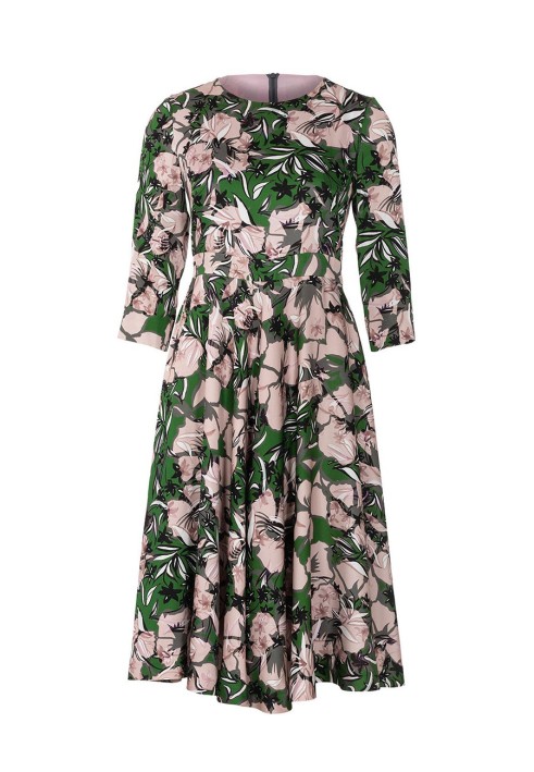 Pattern A cut-away dress with a flared skirt (Burda 2/2019, pattern number 6297 A)