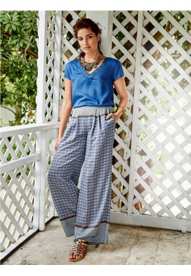 Pattern Extra-wide trousers on a yoke (Burda 4/2016, pattern number 106 C)