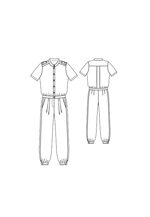 Pattern Overalls with short sleeves (Burda 2/2016, pattern number 110 A)