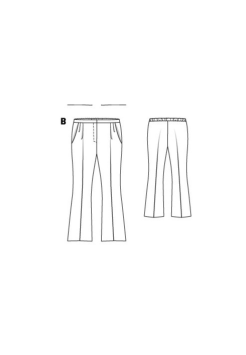 Pattern Pants flared from the knees (Burda 9/2015, pattern number 130 V)