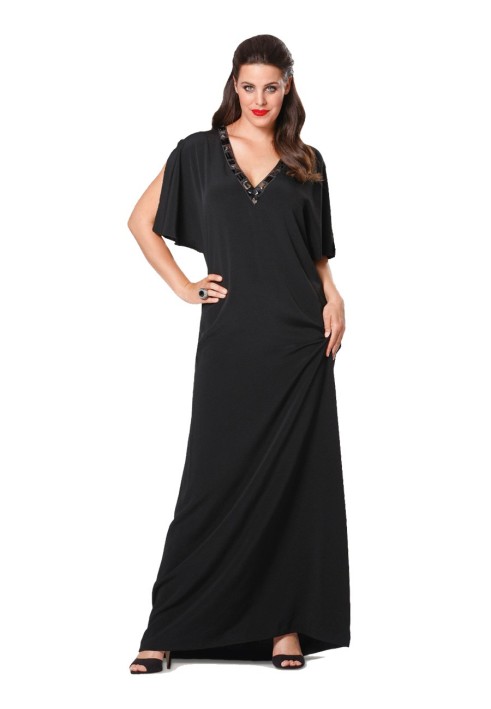 Pattern Maxi dress with wing sleeves (Burda 1/2014, pattern no. 6971 B)