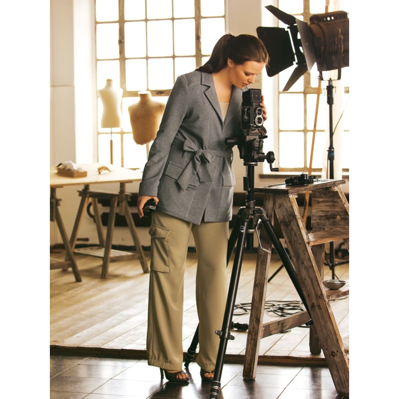 Pattern Knitted jacket with...