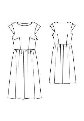 Pattern Retro style dress with a full skirt (Burda 8/2012, pattern number 133)