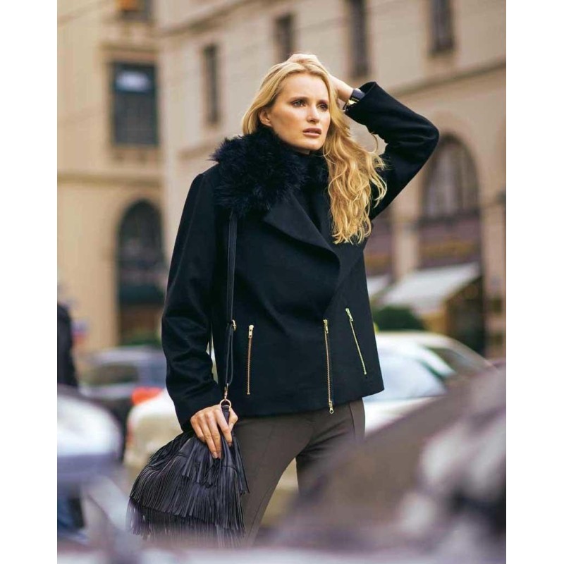 Pattern Jacket with wide...