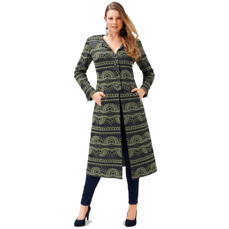 Pattern Coat of a fitted...