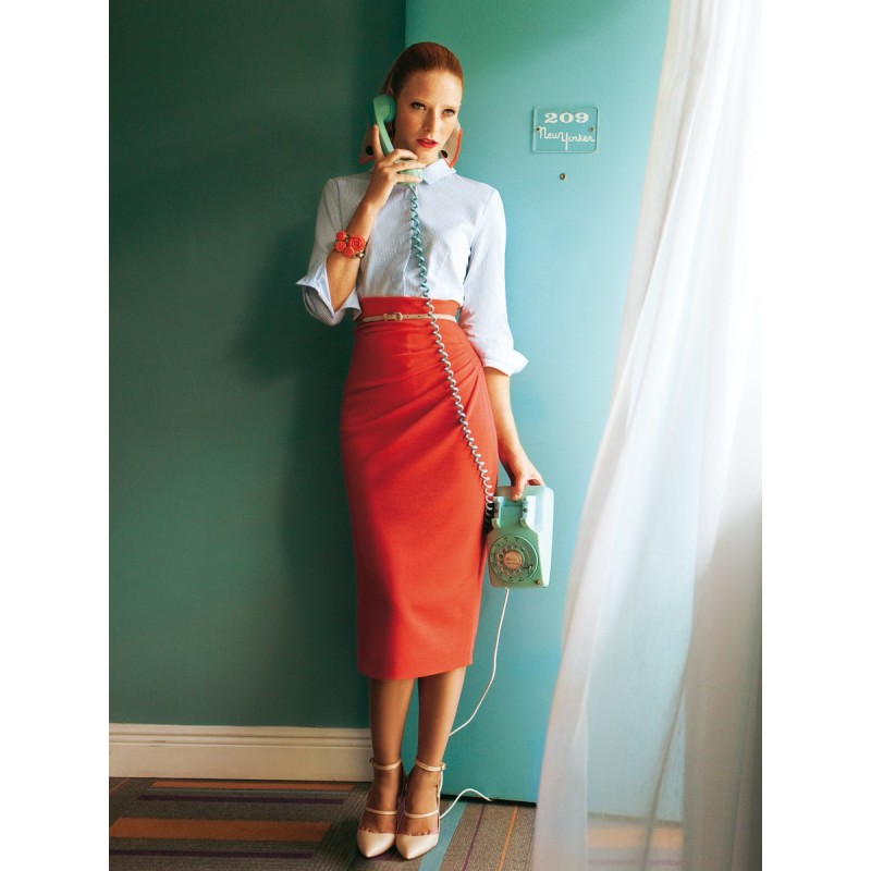 Pattern Midi knitted skirt...