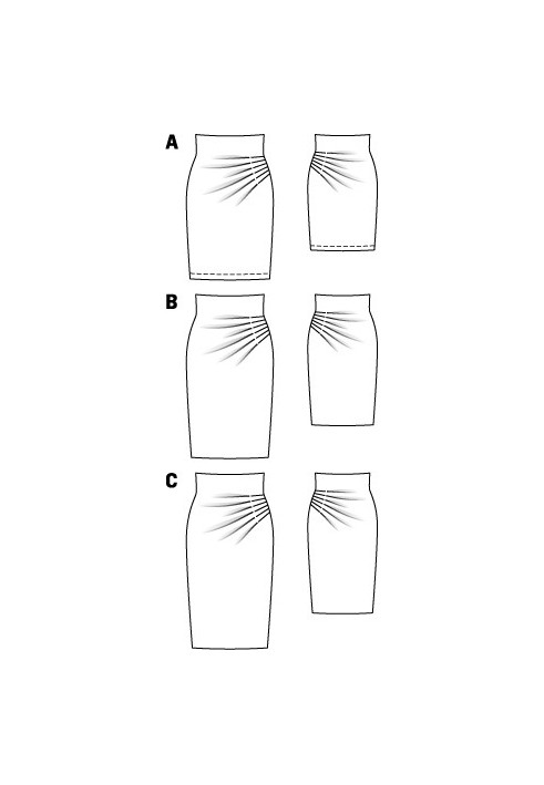 Pattern Midi knitted skirt with a narrow cut (Burda 5/2012, pattern number 113 C)