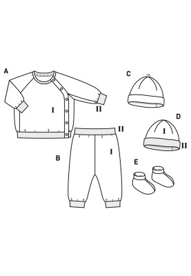 Выкройка Брюки трикотажные на эластичном поясе (Burda 2/2019, № выкройки 9315 B)