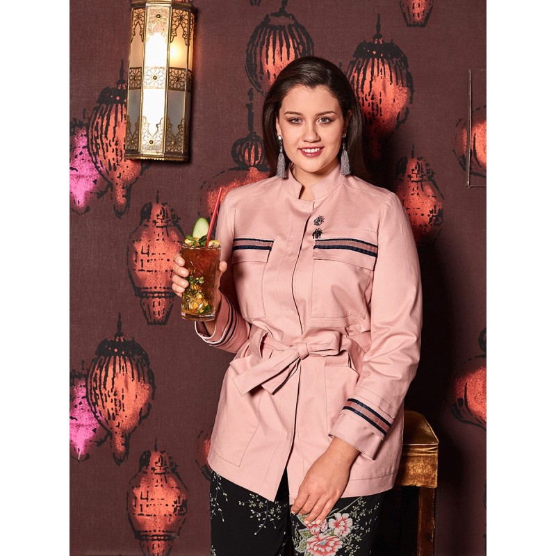 Pattern Straight-cut jacket...