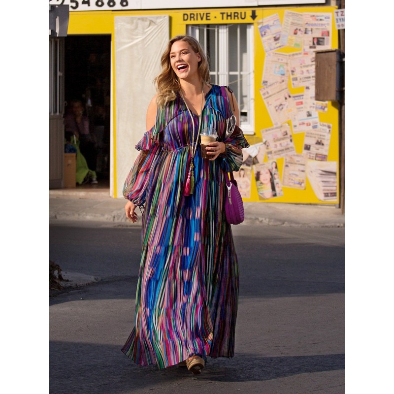 Pattern Maxi dress with...