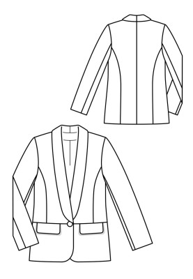 Pattern Linen jacket with shawl collar (Burda 5/2019, pattern number 116)