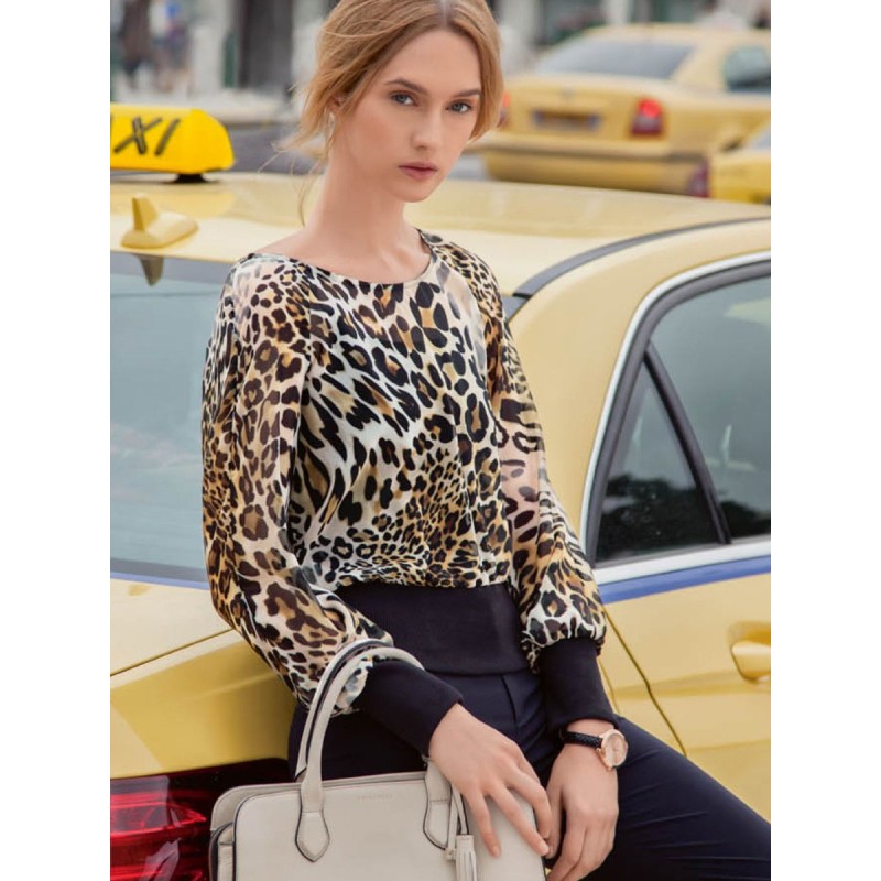 Pattern Blouse with raglan...