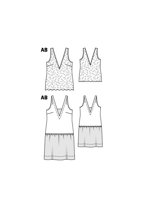 Pattern Dress with lace top (Burda 6/2012, pattern number 116 B)