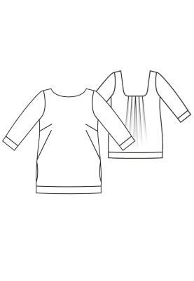 Pattern Blouse with a neckline on the back (Burda 12/2015, pattern number 109 A)