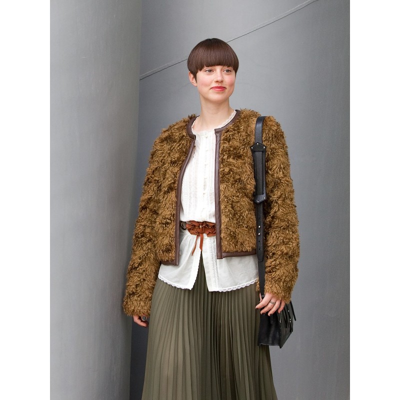 Short faux fur jacket...