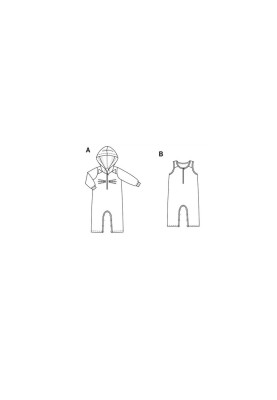 Pattern Knitted overalls with a hood (Burda 1/2020, pattern number 9299 A)