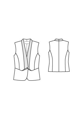 Pattern Vest with shawl collar (Burda 8/2012, pattern number 136)