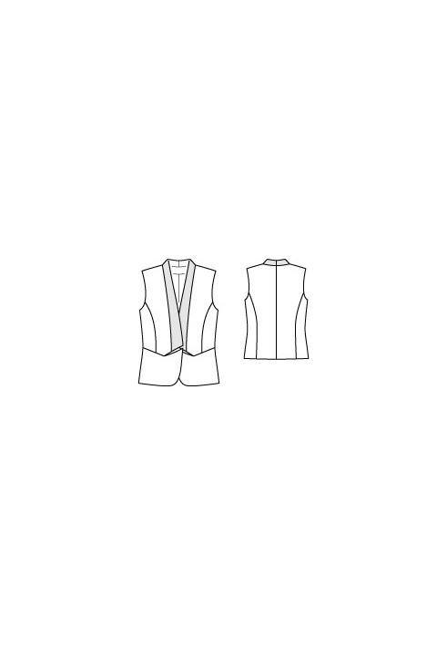 Pattern Vest with shawl collar (Burda 8/2012, pattern number 136)