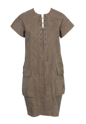 Pattern Straight-cut dress with laces and portfolio pockets (Burda 2/2011, pattern number 131)