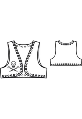 Pattern Vest for the carnival costume "Pirate" (Burda 1/2010, pattern number 144)