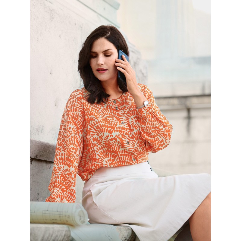 Pattern Blouse-shirt with a...