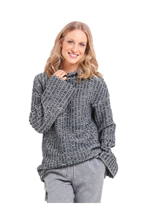 Pattern Straight-cut pullover with ties on the sleeves (Burda 2/2018, pattern no. 6366 B)