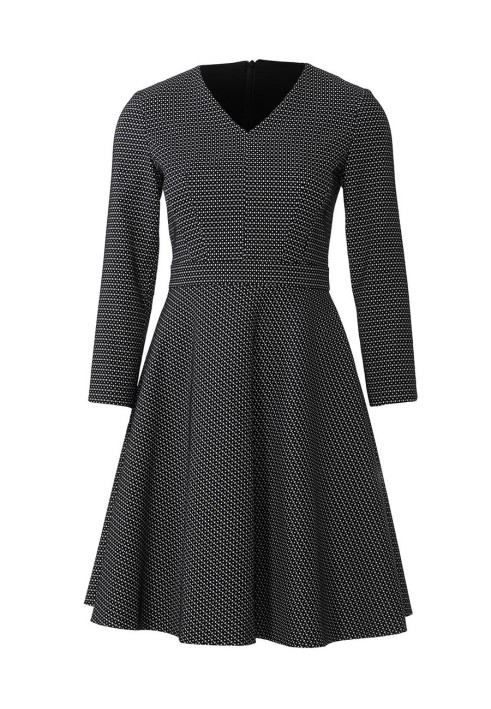 Pattern Cutaway dress with 3/4 sleeves (Burda 2/2019, pattern number 6279 B)