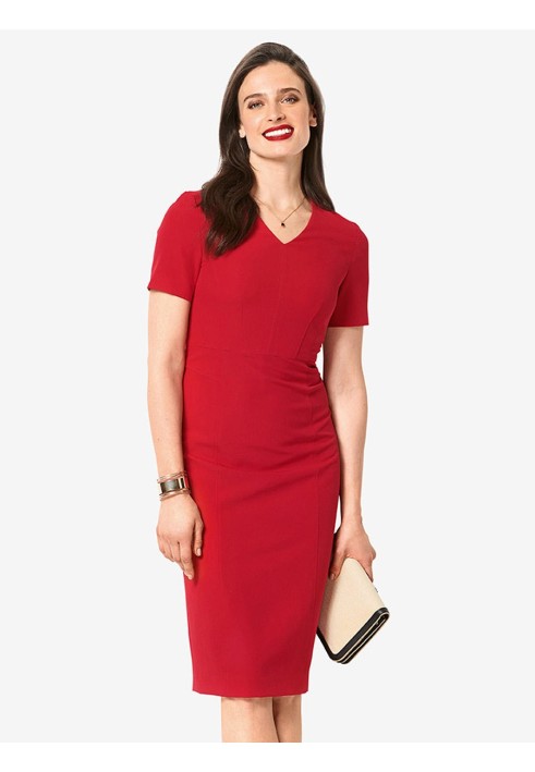 Pattern Cutaway dress with 3/4 sleeves (Burda 2/2019, pattern number 6279 B)