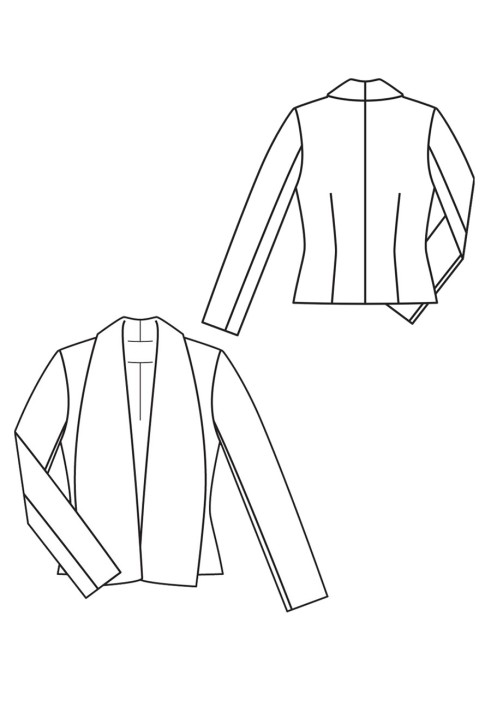 Pattern Jacket with shawl collar (Burda 11/2015, pattern number 102 V)