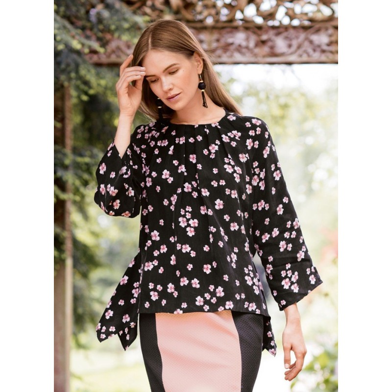 Pattern Blouse with raglan...