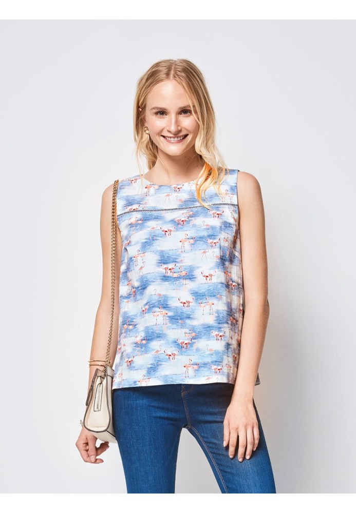 Pattern Top with a wide collar (Burda 1/2018, pattern number 6405 A)