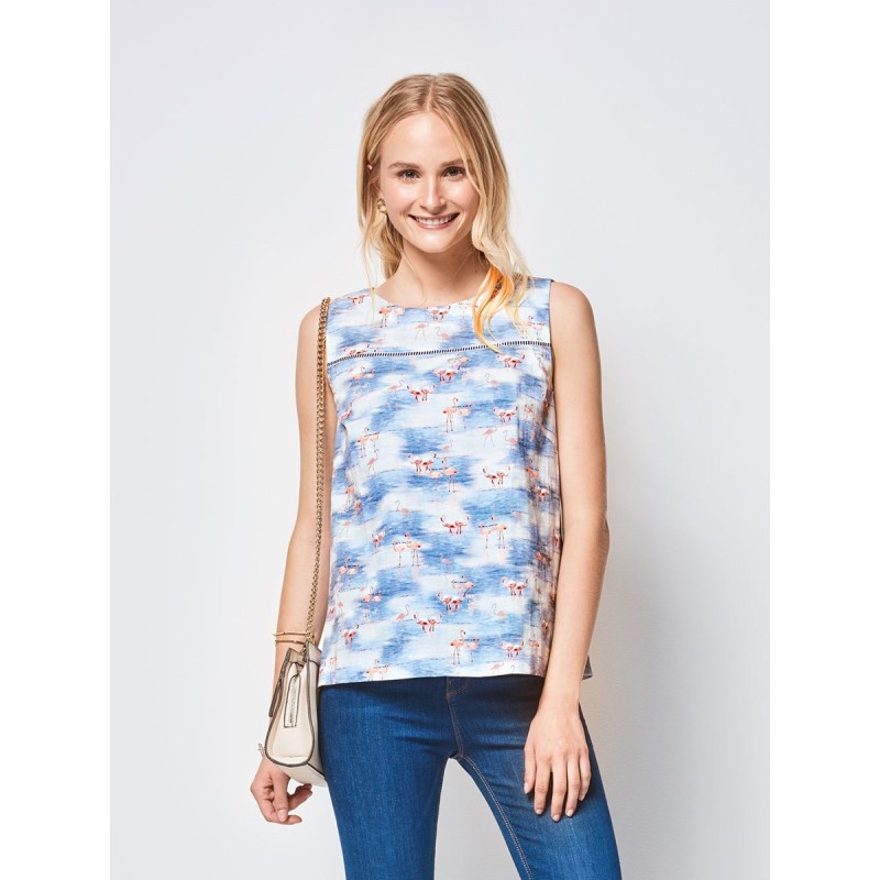 Выкройка Топ с широкой...