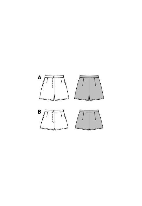 Выкройка Шорты короткие с карманами (Burda 1/2014, № выкройки 6927 B)